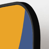 Retro Blue Crush Sunset Circle Stripe with Name ピックルボールラケット (左詳細)