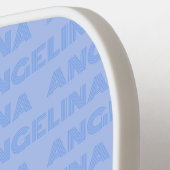 Retro Blue Custom Name Pickleball Paddle 70s ピックルボールラケット (左詳細)