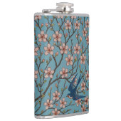 Retro Blue Floral Swallow Pattern by Walter Crane フラスク (右)