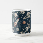 Retro Blue Galaxy Exploration モーフィングマグカップ (中央)