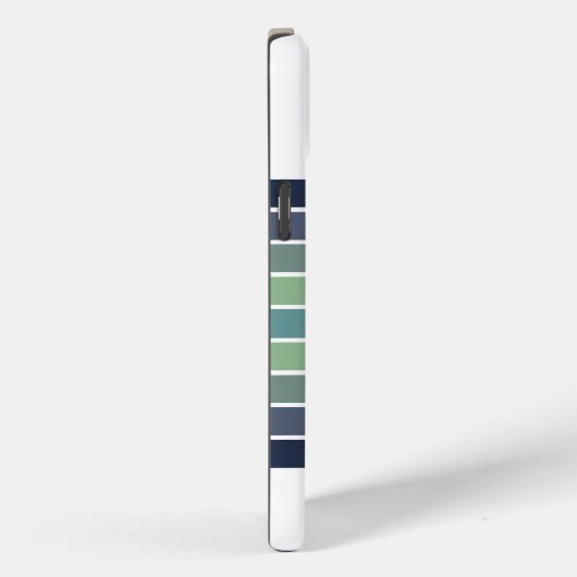 Retro Blue & Green Surfboard Striped  Case-Mate iPhoneケース (裏面 / 右)