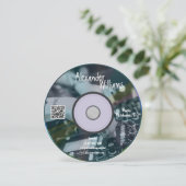 Retro Blue Music Producer CD DJ Business Card 招待状 (スタンド正面)