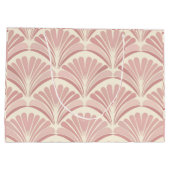Retro blush pink art deco fans pattern ラージペーパーバッグ (裏面)