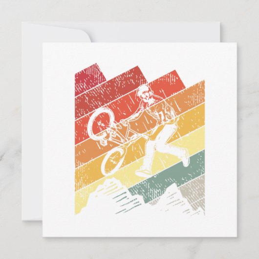 Retro BMX Bike Freestyle BMX Rider Gift Idea 招待状 (正面)