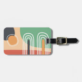 Retro bohemian abstract line art ラゲッジタグ (正面横)