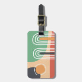 Retro bohemian abstract line art ラゲッジタグ (正面縦)