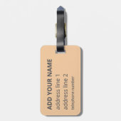 Retro bohemian abstract line art ラゲッジタグ (裏面縦)