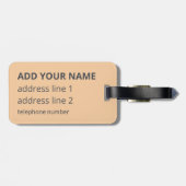 Retro bohemian abstract line art ラゲッジタグ (裏面横)