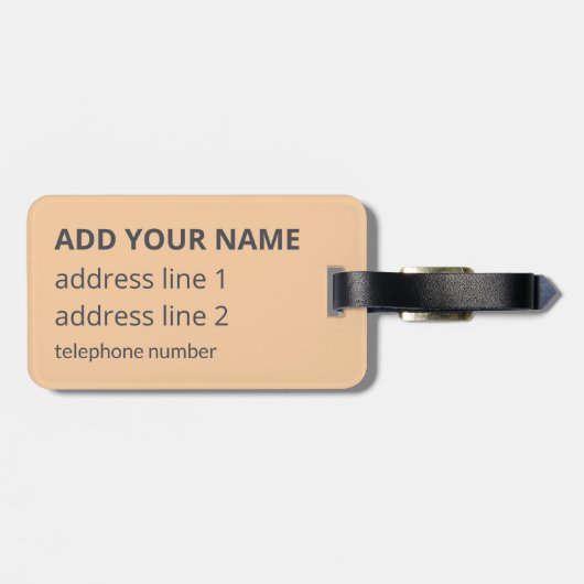 Retro bohemian abstract line art ラゲッジタグ (裏面横)