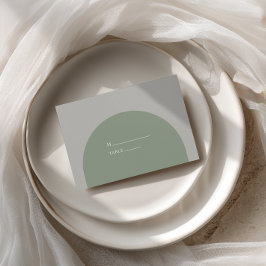 Retro Bohemian Sage Green Rustic Arch Wedding プレイスカード