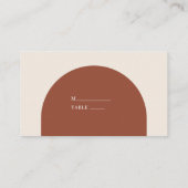 Retro Bohemian Terracotta Rustic Arch Wedding プレイスカード (裏面)