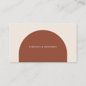 Retro Bohemian Terracotta Rustic Arch Wedding プレイスカード (正面)