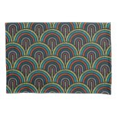 Retro Boho Arc Art Deco Pillow Case 枕カバー (正面)