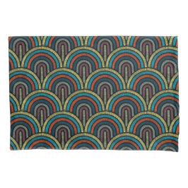 Retro Boho Arc Art Deco Pillow Case 枕カバー