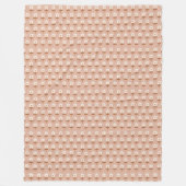 Retro Boho Blanket Brown Green Floral Vibes フリースブランケット (正面)