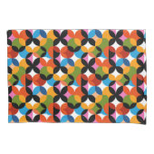 RETRO BOHO Chic Pattern Vibrant Mid Century Modern 枕カバー (正面)