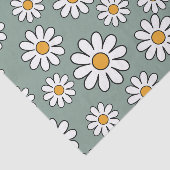 Retro Boho Cute Daisy Floral Pattern 薄葉紙 (詳細)