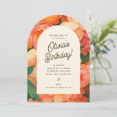 Retro Boho Flower Party Invite 招待状 (スタンド正面)