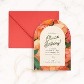 Retro Boho Flower Party Invite 招待状