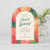 Retro Boho Flower Party Invite 招待状 (スタンド正面)