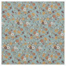 Retro Boho Flowers Mediterranean Pattern