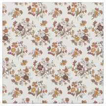 Retro Boho Flowers Mediterranean Pattern