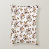 Retro Boho Flowers Pattern  アクセントクッション (裏面(縦))