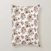 Retro Boho Flowers Pattern  アクセントクッション (正面(垂直))
