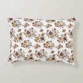 Retro Boho Flowers Pattern  アクセントクッション (裏面)