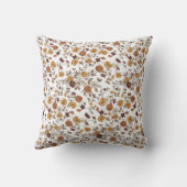 Retro Boho Flowers Pattern クッション (裏面)