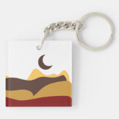 Retro Boho Moon キーホルダー (裏面)