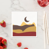 Retro Boho Moon スタンダードカクテルナプキン (インサイチュ)