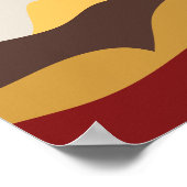 Retro Boho Moon ポスター (角)