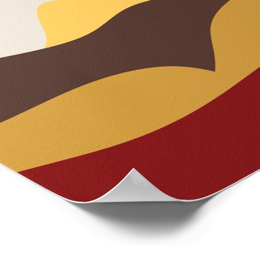 Retro Boho Moon ポスター (角)