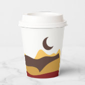 Retro Boho Moon 紙コップ (裏面)
