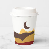 Retro Boho Moon 紙コップ (正面)