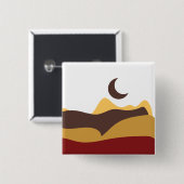 Retro Boho Moon 缶バッジ (正面&裏面)