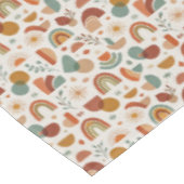 Retro Boho Rainbow Sun Geometric Illustration テーブルクロス (アングル)