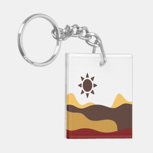 Retro Boho Sun キーホルダー (正面左)