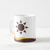 Retro Boho Sun コーヒーマグカップ (正面左)