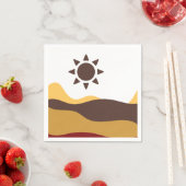Retro Boho Sun スタンダードカクテルナプキン (インサイチュ)