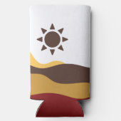 Retro Boho Sun スリム缶クーラー (裏面)