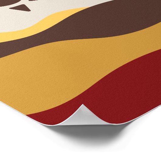 Retro Boho Sun ポスター (角)