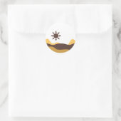 Retro Boho Sun ラウンドシール (バッグ)