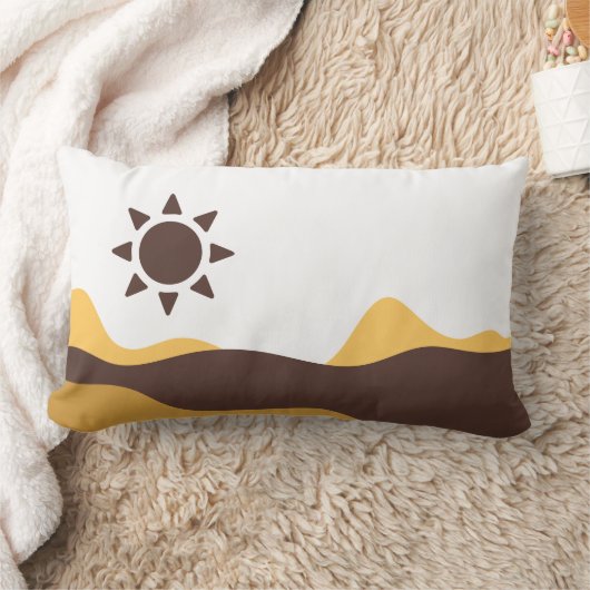 Retro Boho Sun ランバークッション (ブランケット)