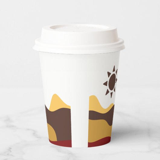 Retro Boho Sun 紙コップ (左)