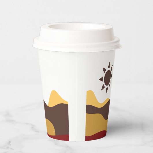 Retro Boho Sun 紙コップ (右)