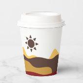 Retro Boho Sun 紙コップ (正面)