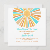 Retro Boho Sunshine, Here Comes The Son, Rainbow 招待状 (正面)