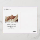 Retro Bold Merry Typography Family Photo Christmas 箔シーズンポストカード (裏面)